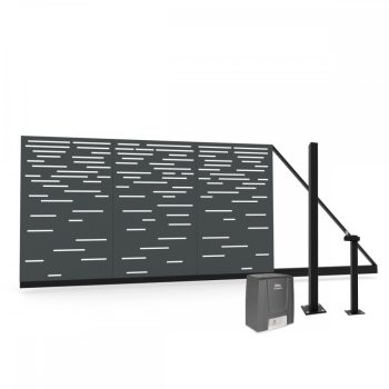 Motorizált csíkos lézervágott úszókapu váz szett